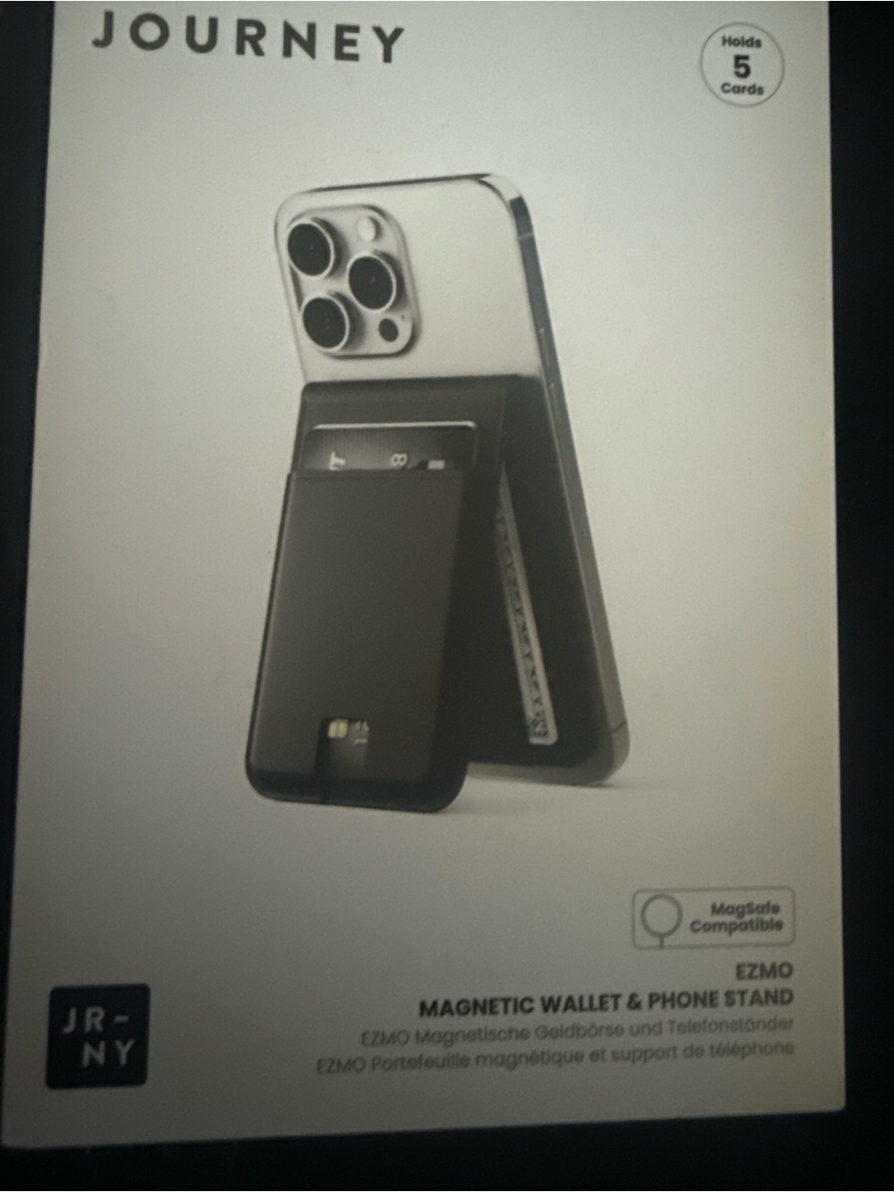JRNY Journey Magnetic Wallet & Phone Stand - Black